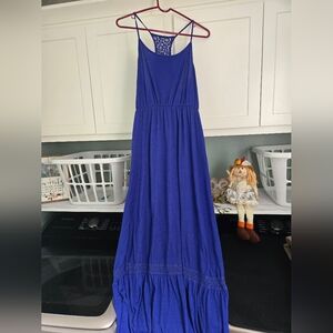 Blue long maxi dress